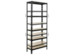 PROREGAL Mega Deal 4x Schwerlastregal APOLLO HxBxT 180 x 75 x 30 cm Fachlast 175kg Schwarz