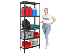 PROREGAL Mega Deal 4x Schwerlastregal APOLLO HxBxT 180 x 75 x 30 cm Fachlast 175kg Schwarz