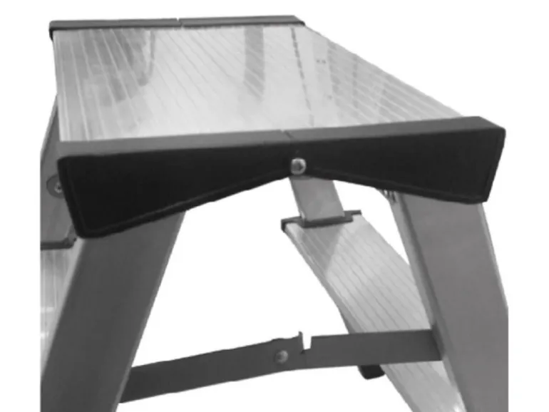 PROREGAL Metal Double Giraffe Doppelseitige-Aluminium-Stufenstehleiter 2 Stufen 125 kg Tragkraft Leiter Trittleiter Stufenleiter Haushaltsleiter