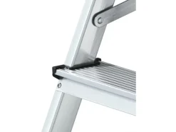 PROREGAL Metal Double Giraffe Doppelseitige-Aluminium-Stufenstehleiter 4 Stufen 125 kg Tragkraft Leiter Trittleiter Stufenleiter Haushaltsleiter