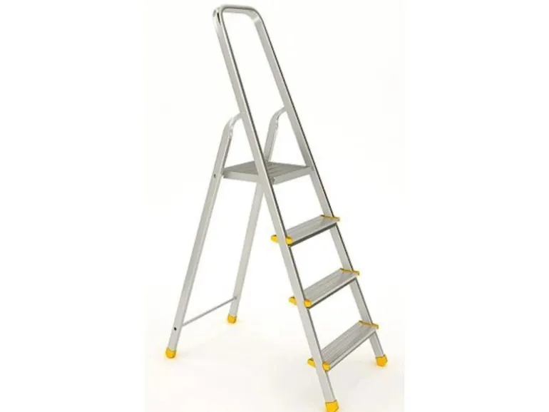 PROREGAL Metal Single Giraffe Einseitige-Aluminium-Bügelleiter 6 Stufen 194 cm Hoch Leiter Trittleiter Stufenleiter Stehleiter Haushaltsleiter
