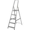 PROREGAL Metal Single Giraffe Einseitige-Metall-Bügelleiter 5 Stufen 173 cm Hoch 125 kg Tragkraft Stahl Trittleiter Stufenleiter Stehleiter