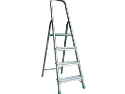 PROREGAL Metal Single Giraffe Einseitige-Aluminium-Bügelleiter 6 Stufen 198 cm Hoch Leiter Trittleiter Stufenleiter Stehleiter Haushaltsleiter