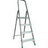 PROREGAL Metal Single Giraffe Einseitige-Aluminium-Bügelleiter 4 Stufen 153 cm Hoch Leiter Trittleiter Stufenleiter Stehleiter Haushaltsleiter