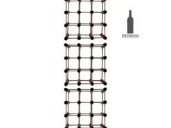 PROREGAL Modulares Weinregal Vinotega Mod HxBxT 36 x 36 x 24 cm 3 x 9 Flaschen Massives Kiefernholz Braun Geölt