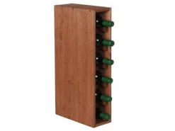 PROREGAL Modulares Weinregal Vincellar Mod HxBxT 60 x 12 x 30 cm Schmal Modul Für 6 Flaschen Massives Kiefernholz Braun Geölt