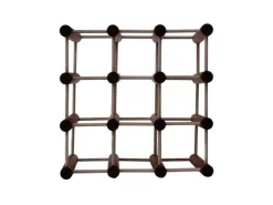 PROREGAL Modulares Weinregal Vinotega Mod HxBxT 36 x 36 x 24 cm 1 x 9 Flaschen Massives Kiefernholz Braun Geölt