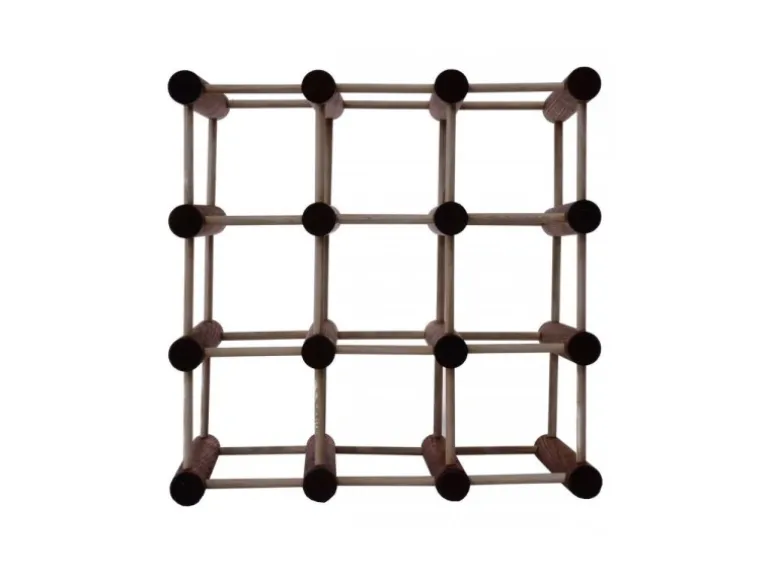 PROREGAL Modulares Weinregal Vinotega Mod HxBxT 36 x 36 x 24 cm 1 x 9 Flaschen Massives Kiefernholz Braun Geölt
