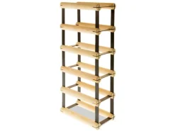 PROREGAL Modulares Weinregal Vinotega Mod Metal HxBxT 52,5 x 12,5 x 24,5 cm 1 x 5 Flaschen Massives Kiefernholz Natur