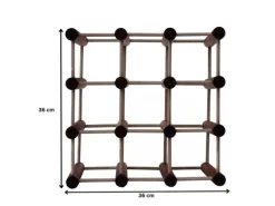 PROREGAL Modulares Weinregal Vinotega Mod HxBxT 36 x 36 x 24 cm 4 x 9 Flaschen Massives Kiefernholz Braun Geölt