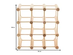 PROREGAL Modulares Weinregal Vinotega Mod HxBxT 36 x 36 x 24 cm 2 x 9 Flaschen Massives Eichenholz Geölt