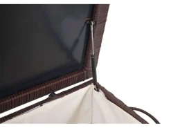 Proregal Poly-Rattan Kissenbox HxBxT 51x100x50cm Premium Braun 170L Gartentruhe Auflagenbox Truhe