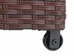 Proregal Poly-Rattan Kissenbox HxBxT 51x100x50cm Premium Braun 170L Gartentruhe Auflagenbox Truhe