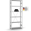 PROREGAL Profi Lagerregal Stecksystem T-Profil Grundregal HxBxT 250 x 100 x 30 cm Fachlast 125 kg Verzinkt