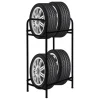 PROREGAL Reifenregal CARRERO HxBxT 104 x 55 x 40 cm Bis Zu 4 Reifen Auf 2 Ebenen Schwarz