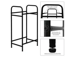 PROREGAL Reifenregal CARRERO HxBxT 104 x 55 x 40 cm Bis Zu 4 Reifen Auf 2 Ebenen Schwarz