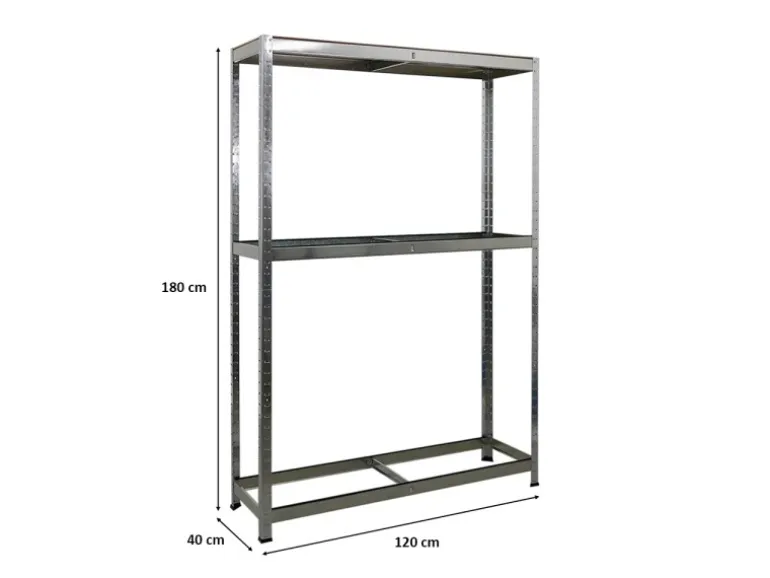 PROREGAL Reifenregal RAGNAR HxBxT 180 x 120 x 40cm Bis Zu 8 Reifen Auf 2 Ebenen + Ablage 265kg Fachlast Verzinkt