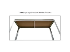 PROREGAL Reifenregal RAGNAR HxBxT 180 x 120 x 40cm Bis Zu 8 Reifen Auf 2 Ebenen + Ablage 265kg Fachlast Verzinkt