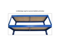PROREGAL Reifenregal Tiger HxBxT 180 x 120 x 40 cm Bis Zu 12 Reifen auf 2 Ebene Und 2 Ablagen Blau