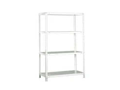 PROREGAL Schraubregal Panda Mid HxBxT 150 x 80 x 30 cm Fachlast 75 kg Weiß