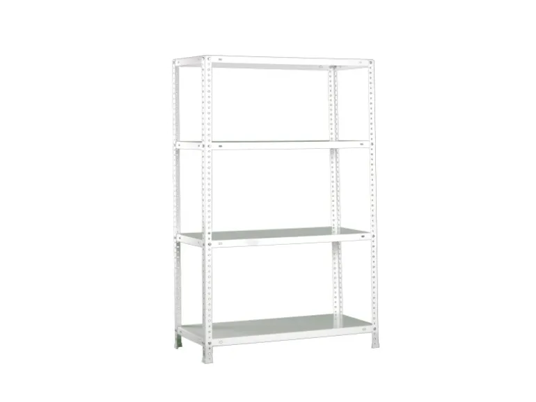 PROREGAL Schraubregal Panda Mid HxBxT 150 x 80 x 30 cm Fachlast 75 kg Weiß