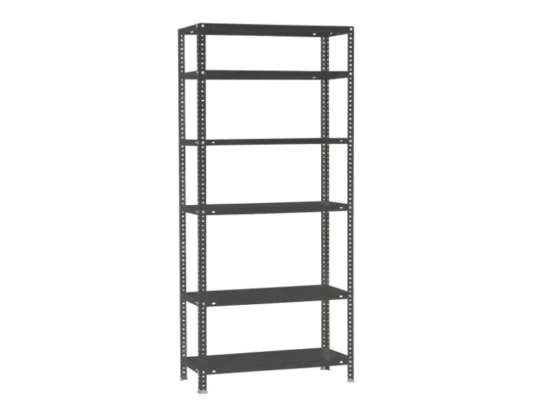 PROREGAL Schraubregal Panda Tall HxBxT 200 x 80 x 50 cm 6 Fachböden Fachlast 100 kg Anthrazit