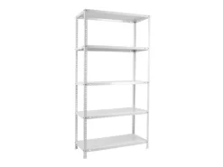 PROREGAL Schraubregal Panda HxBxT 180 x 80 x 30 cm Fachlast 75 kg Weiß
