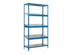 PROREGAL Schrägbodenregal Dowa Stecksystem HxBxT 200 x 100 x 50 cm Fachlast 200 kg Blau