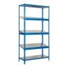 PROREGAL Schrägbodenregal Dowa Stecksystem HxBxT 200 x 100 x 40 cm Fachlast 200 kg Blau