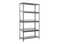PROREGAL Schrägbodenregal Dowa Stecksystem HxBxT 200 x 100 x 50 cm Fachlast 200 kg Grau