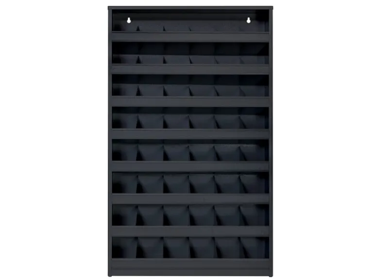 PROREGAL Schüttenregal Mit 48 Fächern Zur Wandbefestigung HxBxT 85x50x12,5cm Anthrazitgrau