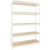 PROREGAL Schwerlastregal Extrem Wood Yeti Five HxBxT 300 x 120 x 75 cm Fachlast 400 kg Weiß