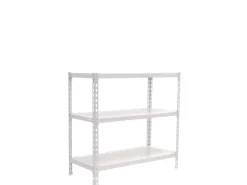 PROREGAL Schwerlastregal Small Metal Shark HxBxT 100 x 100 x 30 cm Fachlast 180 kg Weiß
