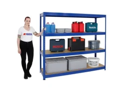 PROREGAL Schwerlastregal Dino HxBxT 180 x 180 x 60 cm Fachlast 500 kg Blau