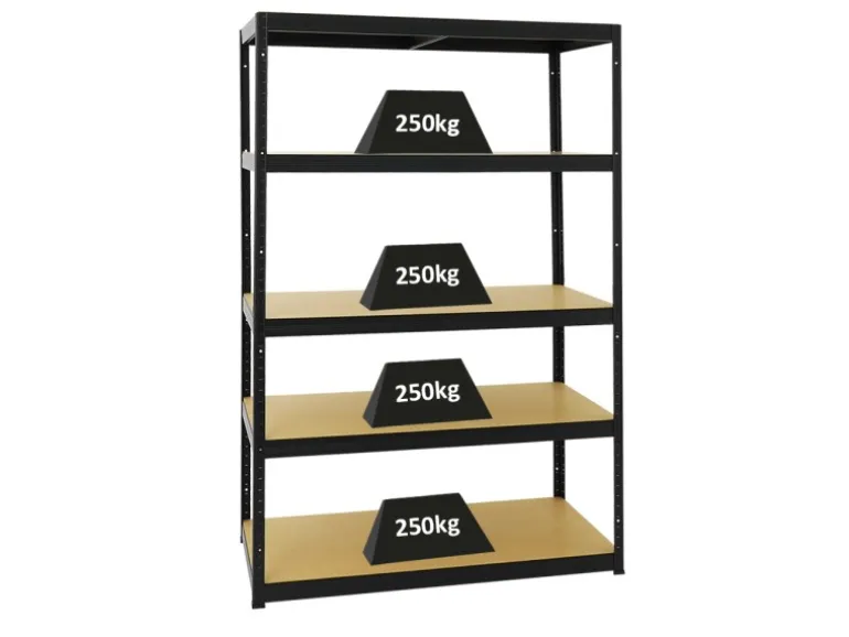 PROREGAL Schwerlastregal Big Elephant M HxBxT 180 x 120 x 60 cm Fachlast 250 kg Schwarz