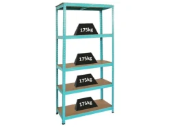 PROREGAL Schwerlastregal GREEN HULK HxBxT 180x90x40cm Fachlast 175kg 5 Ebenen
