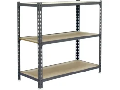 PROREGAL Schwerlastregal Small Muli HxBxT 100 x 90 x 40 cm 3 Fachböden Fachlast 150 kg Grau