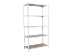 PROREGAL Schwerlastregal Big Muli HxBxT 200 x 120 x 40 cm 5 Fachböden Fachlast 200 kg Weiß