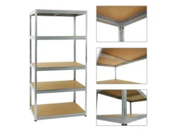 PROREGAL Schwerlastregal Slim Elephant M HxBxT 180 x 90 x 60 cm 5 Ebenen Fachlast 350 kg Verzinkt