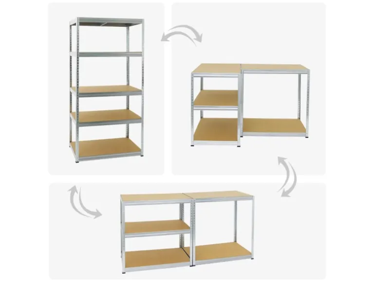 PROREGAL Schwerlastregal Slim Elephant M HxBxT 180 x 90 x 60 cm 5 Ebenen Fachlast 350 kg Verzinkt