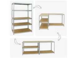 PROREGAL Schwerlastregal Big Elephant M HxBxT 180 x 120 x 60 cm Fachlast 250 kg Verzinkt