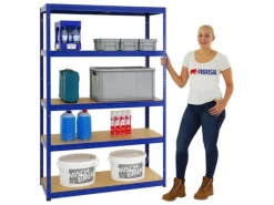 PROREGAL Schwerlastregal Big Elephant S HxBxT 180 x 120 x 45 cm Fachlast 250 kg Blau