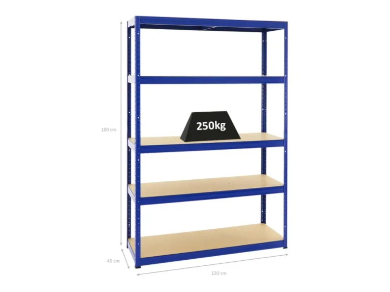 PROREGAL Schwerlastregal Big Elephant S HxBxT 180 x 120 x 45 cm Fachlast 250 kg Blau