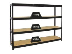 PROREGAL Schwerlastregal Dino 180x240x60 cm Fachlast 450kg Schwarz