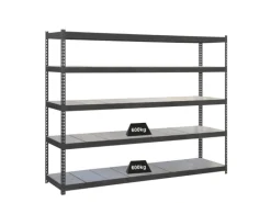 PROREGAL Schwerlastregal Metal Beast Five HxBxT 200 x 150 x 90 cm Fachlast 600 kg Anthrazit