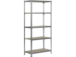 PROREGAL Schwerlastregal Big Muli HxBxT 200 x 100 x 40 cm 5 Fachböden Fachlast 150 kg Verzinkt