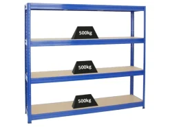 PROREGAL Schwerlastregal Dino HxBxT 180 x 200 x 45 cm Fachlast 500 kg Blau