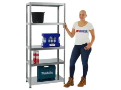 PROREGAL Schwerlastregal Steel Eagle HxBxT 180 x 80 x 40 cm Fachlast 130 kg Verzinkt