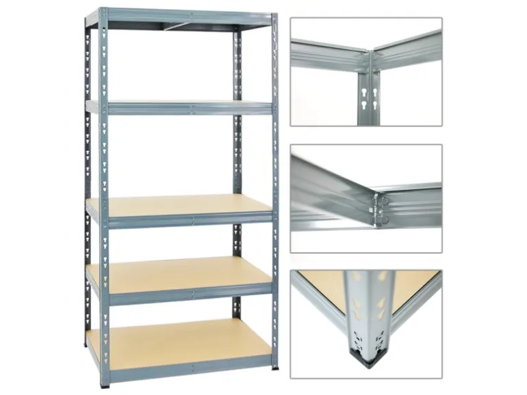 PROREGAL Schwerlastregal Tiger HxBxT 180 x 90 x 60 cm Fachlast 265 kg 5-Ebenen Grau