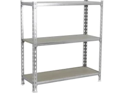 PROREGAL Schwerlastregal Small Muli HxBxT 100 x 80 x 30 cm 3 Fachböden Fachlast 150 kg Verzinkt
